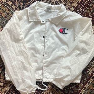 White champions wind breaker